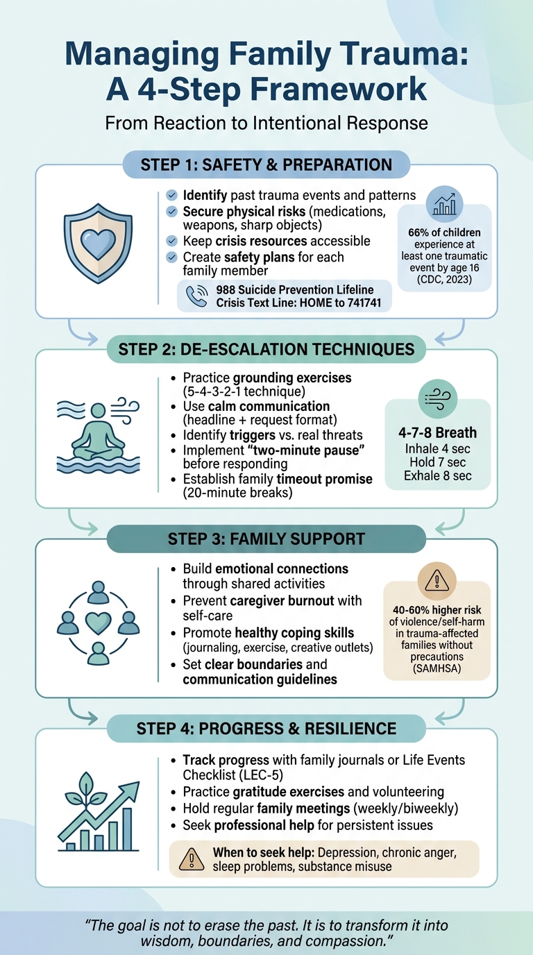 4-Step Framework for Managing Family Trauma Responses