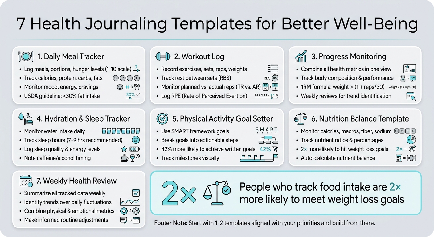 7 Health Journaling Templates for Better Well-Being
