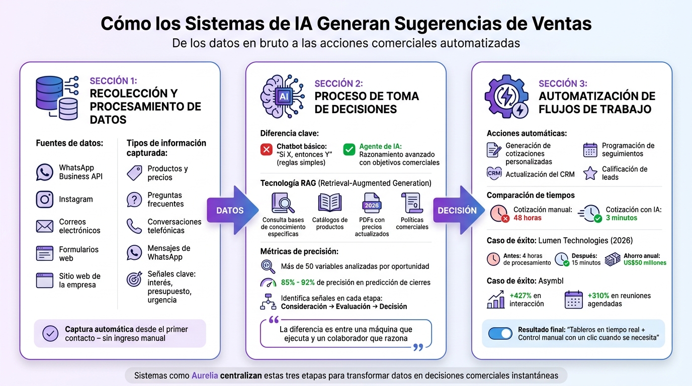 Cómo funciona la IA en ventas: del dato a la acción automatizada