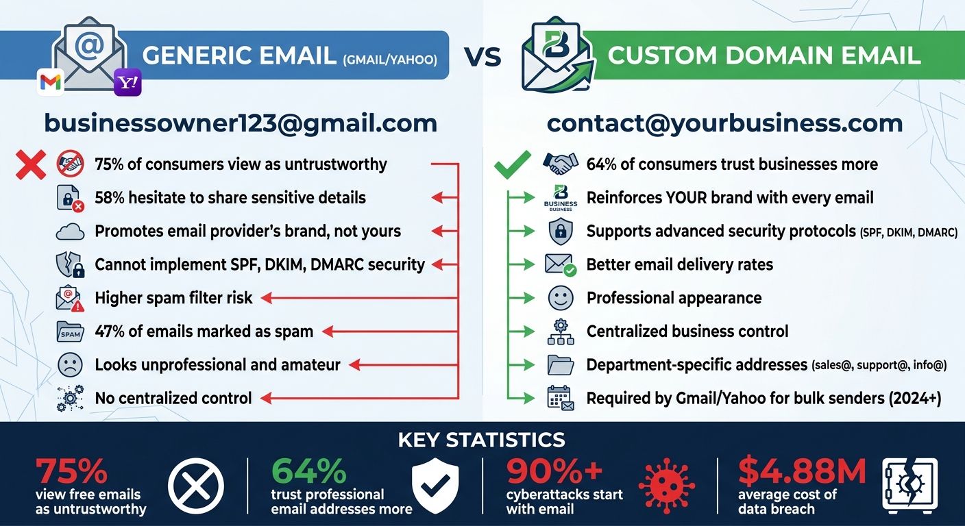 Generic vs Custom Domain Email Comparison for Small Businesses