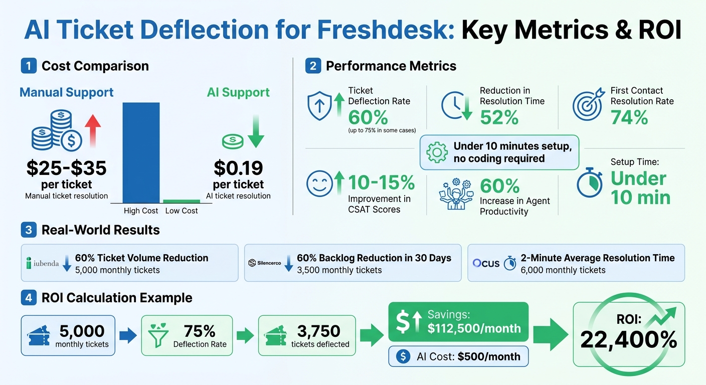 AI Ticket Deflection ROI: Cost Savings and Performance Metrics for Freshdesk