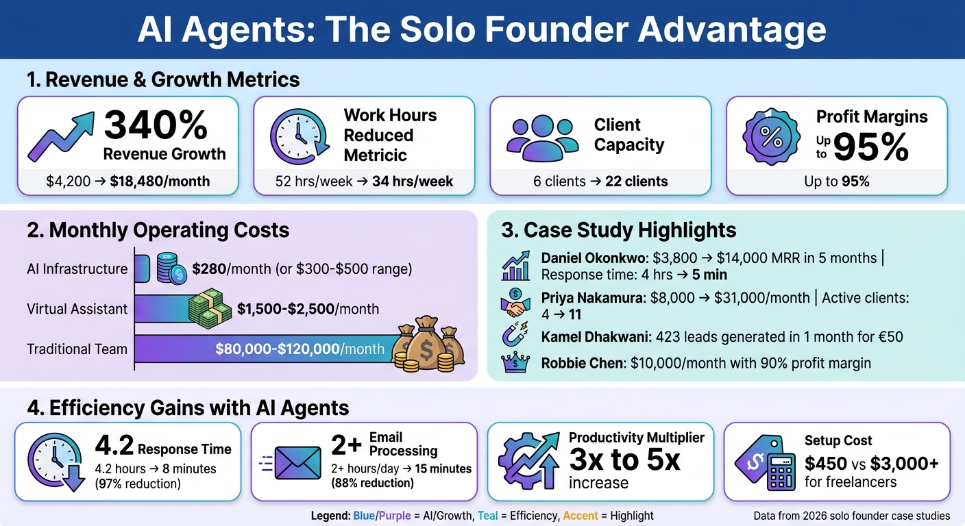 Solo Founder AI Agent Revenue Impact: Key Statistics and Cost Comparisons