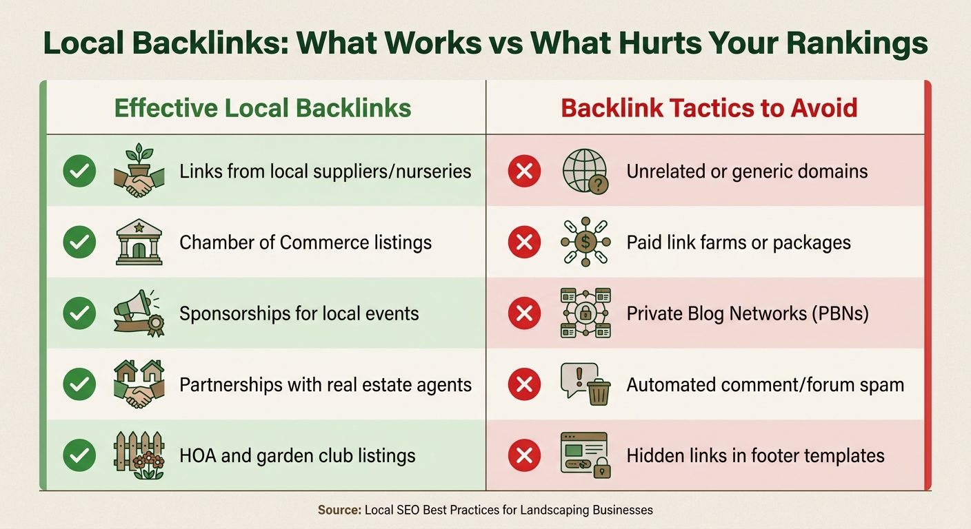 Effective vs Ineffective Local Backlink Strategies for Landscaping SEO