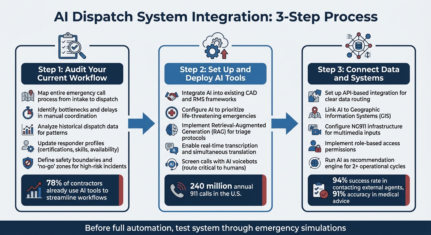 AI Emergency Dispatch System Integration: 3-Step Implementation Process