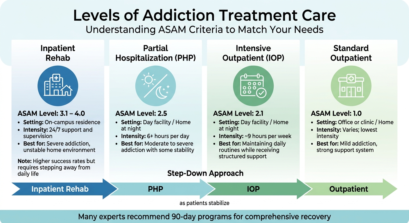 Levels of Addiction Treatment Care: ASAM Criteria Comparison Chart