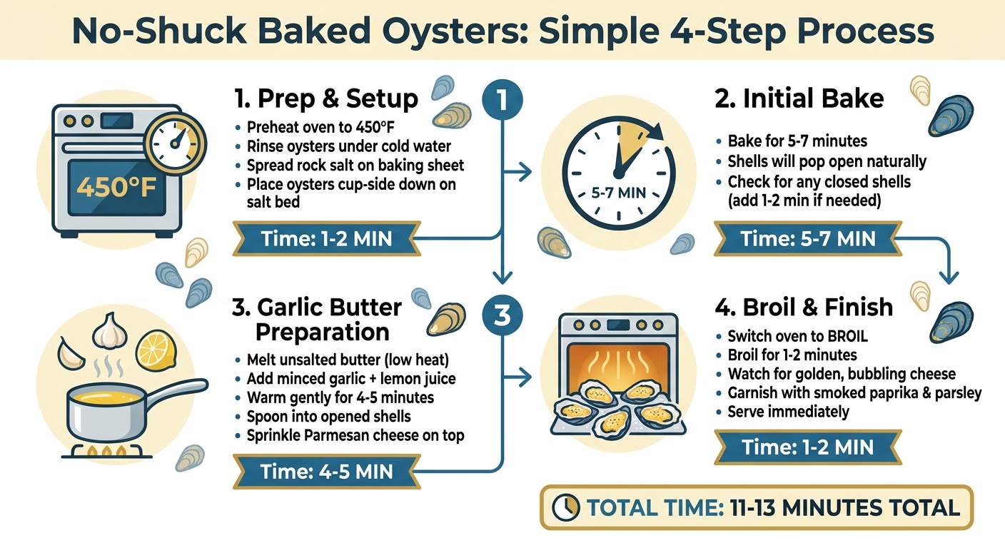 No-Shuck Baked Oysters Recipe Steps and Timing Guide