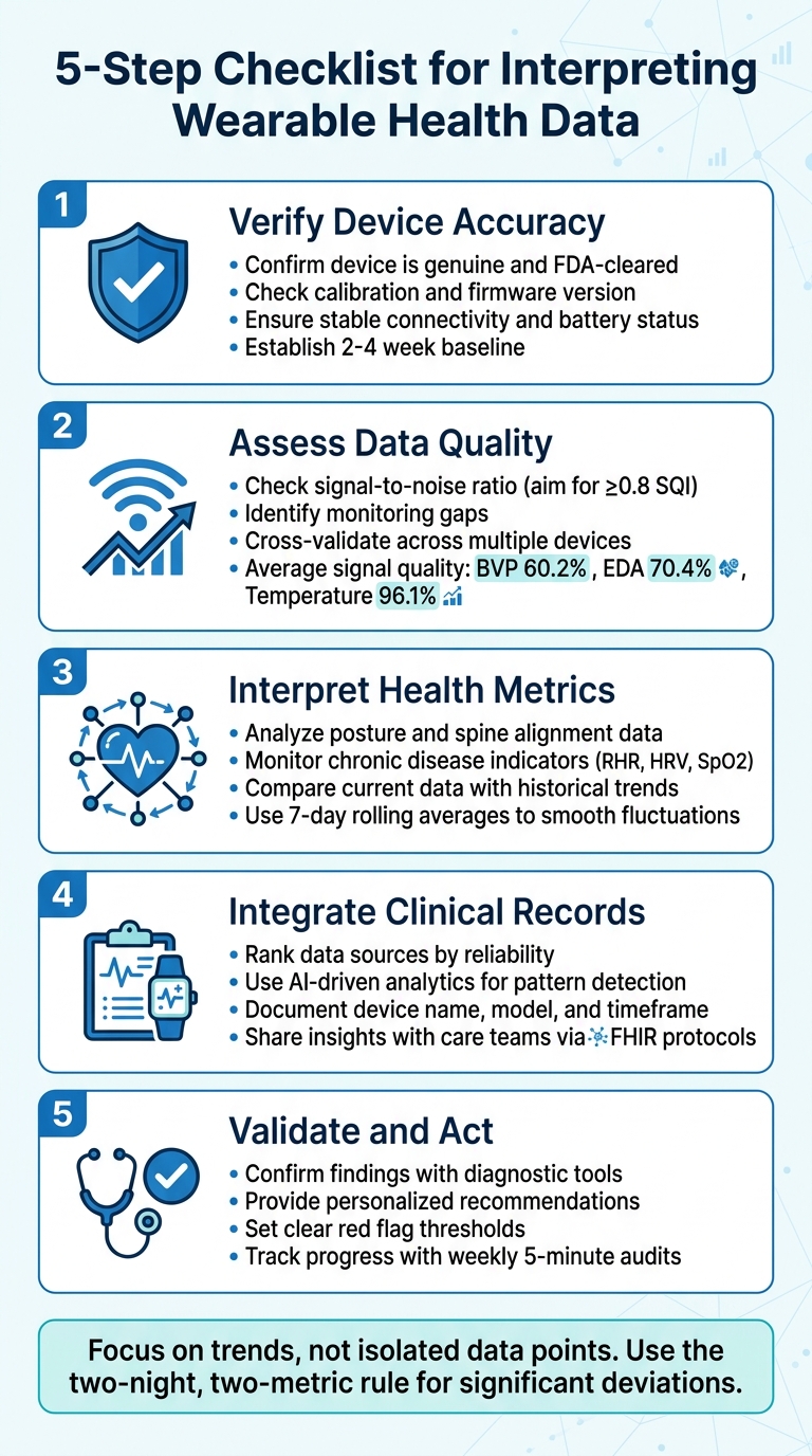 5-Step Checklist for Interpreting Wearable Health Data