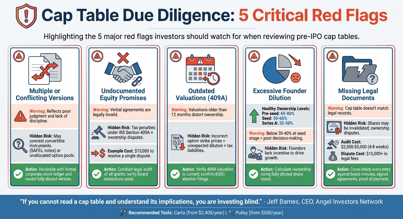 5 Critical Red Flags in Pre-IPO Cap Table Due Diligence