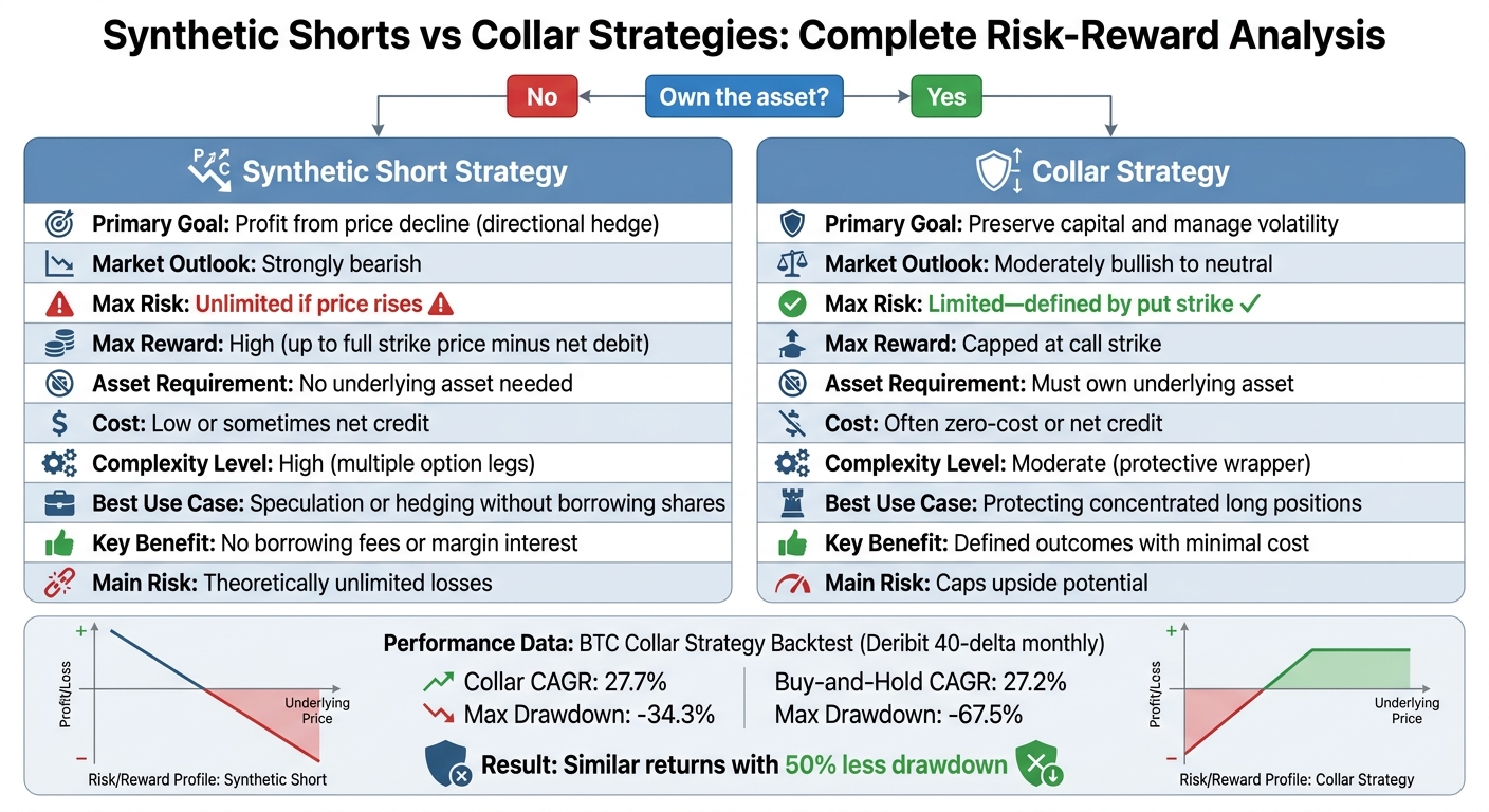 Synthetic Shorts vs Collar Strategies: Risk-Reward Comparison for Pre-IPO Hedging