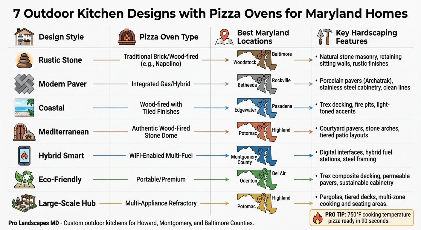 Maryland Outdoor Kitchen Pizza Oven Design Comparison Guide