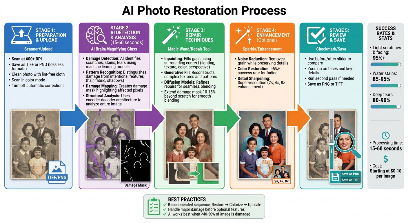 How AI Restores Old Photos: Complete Process from Scan to Restoration