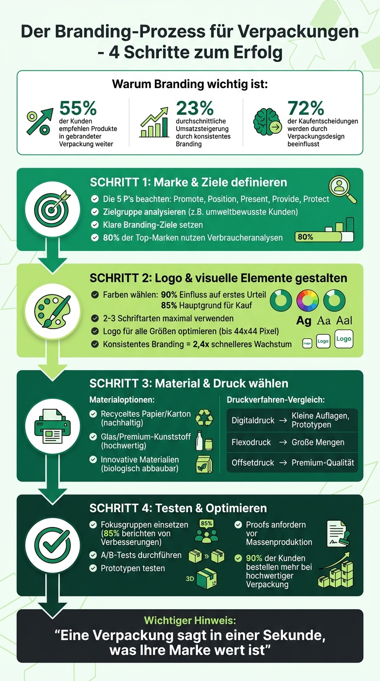 Der 4-Schritte Branding-Prozess für Verpackungen mit Logo