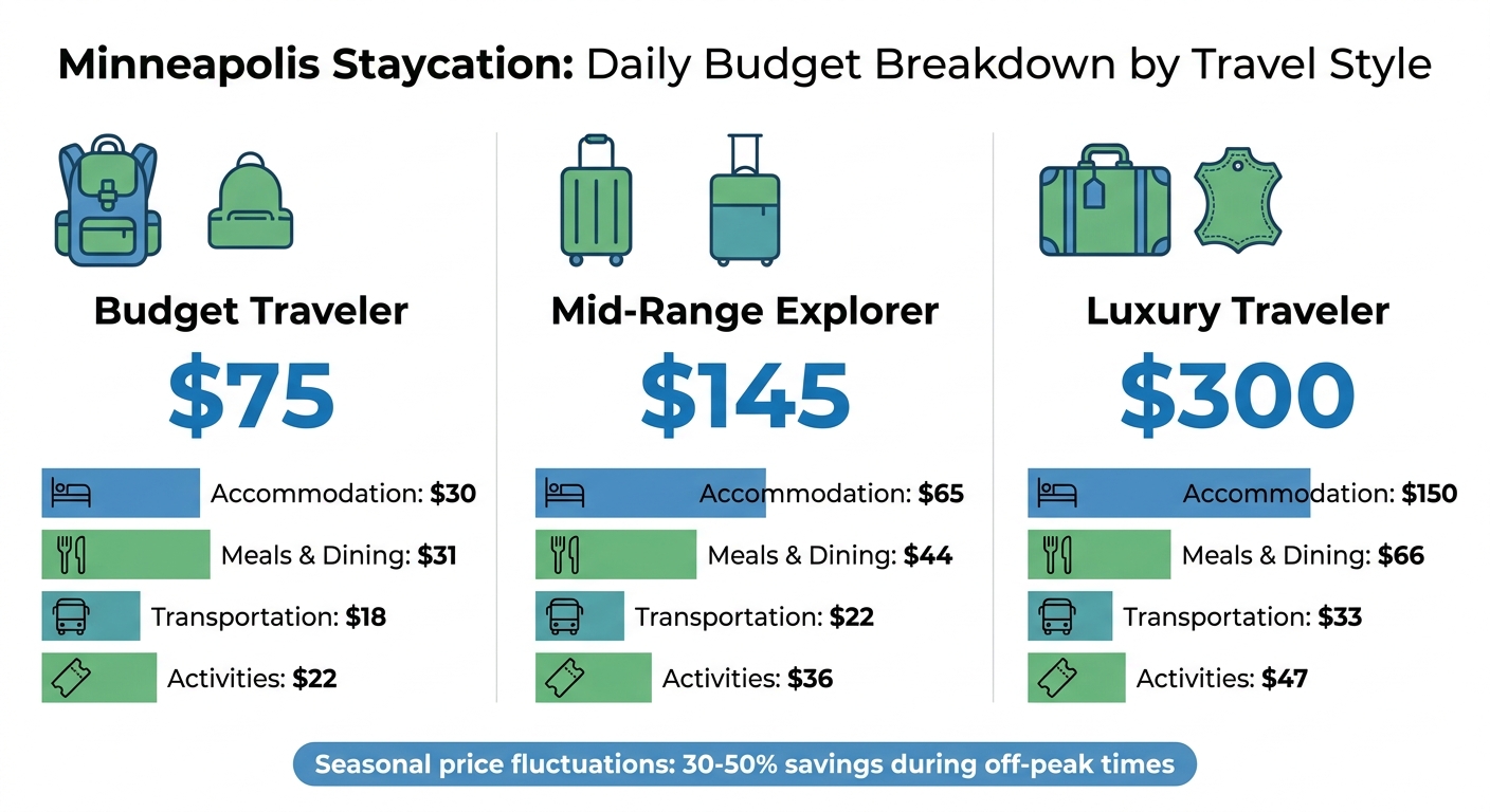 Minneapolis Staycation Budget Guide: Daily Costs by Travel Style