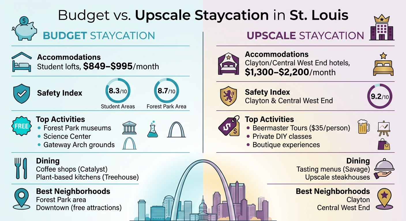St. Louis Staycation Neighborhoods: Budget vs Upscale Comparison Guide