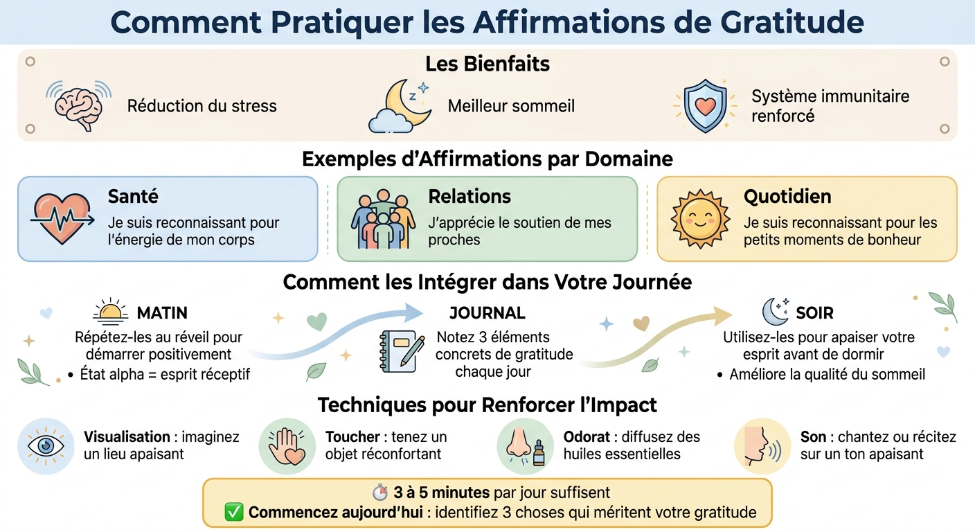 Guide pratique des affirmations de gratitude : routines quotidiennes et techniques
