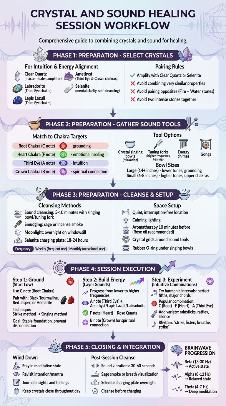 Complete Crystal and Sound Healing Session Workflow Guide