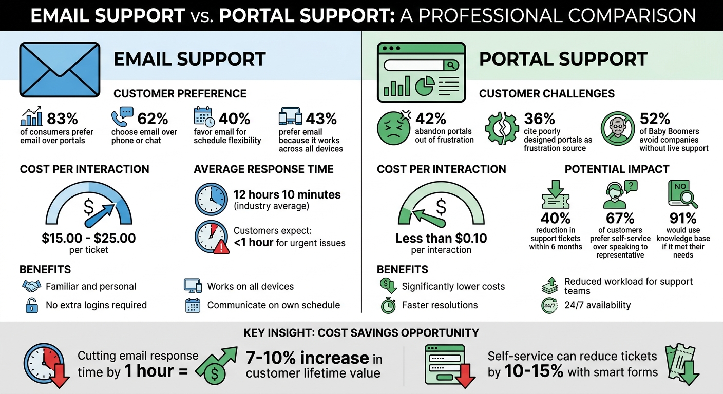 Email vs Portal Support: Cost Comparison and Customer Preferences
