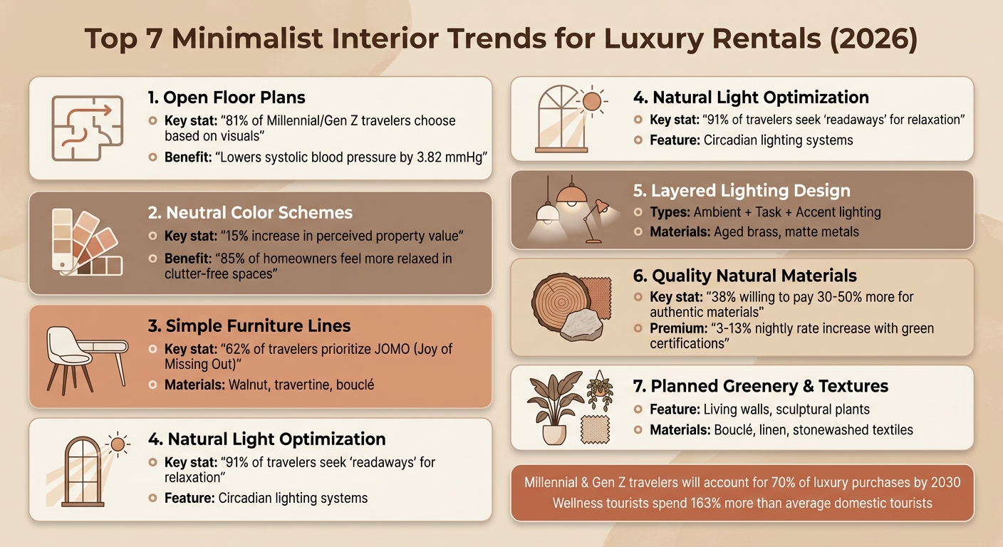 7 Minimalist Interior Design Trends for Luxury Rentals in 2026