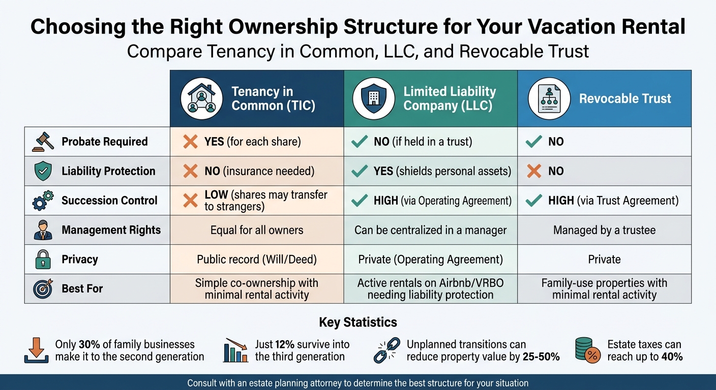 Vacation Rental Ownership Structures Comparison: TIC vs LLC vs Trust