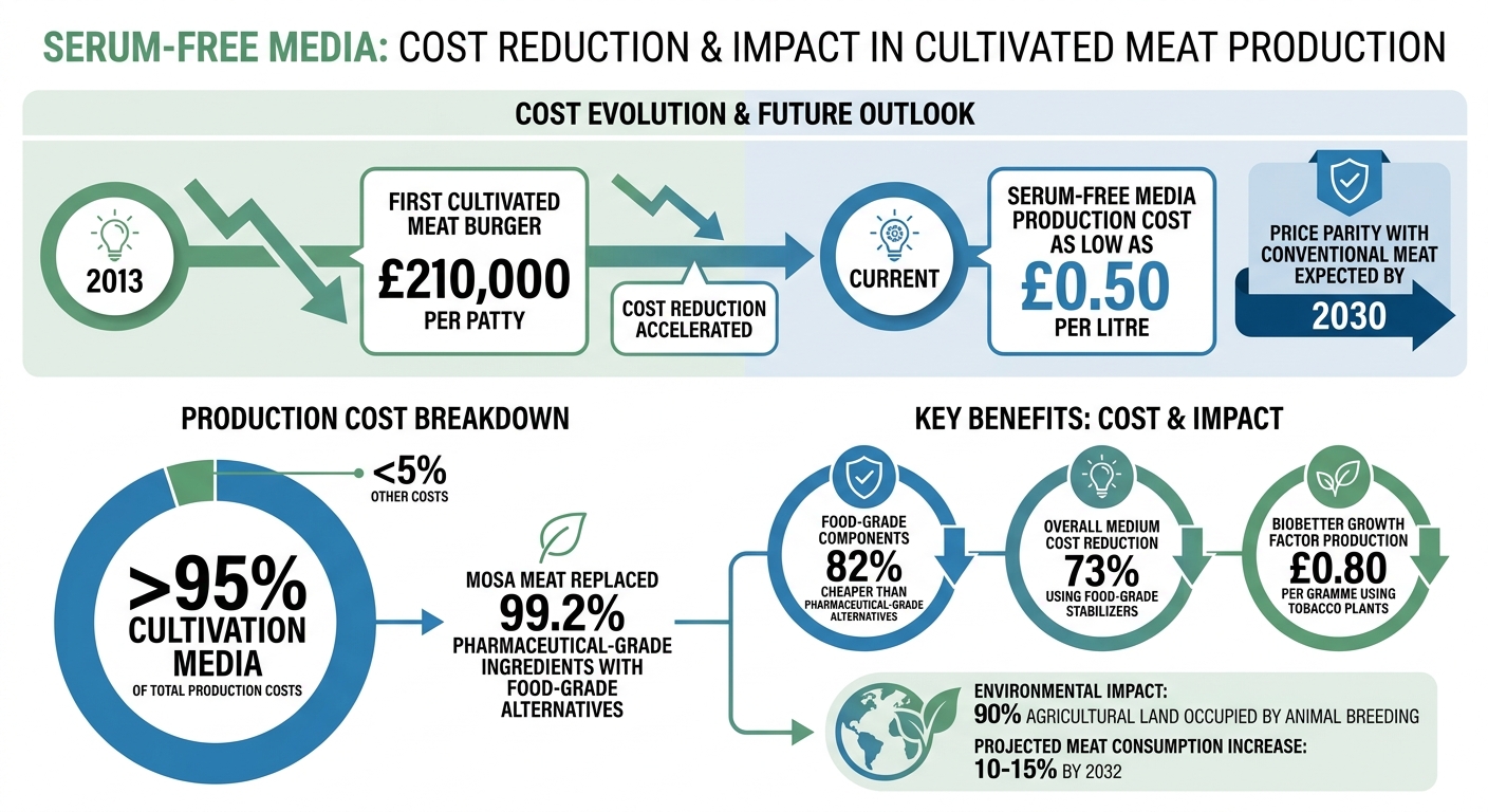 Serum-Free Media Cost Reduction and Impact on Cultivated Meat Production