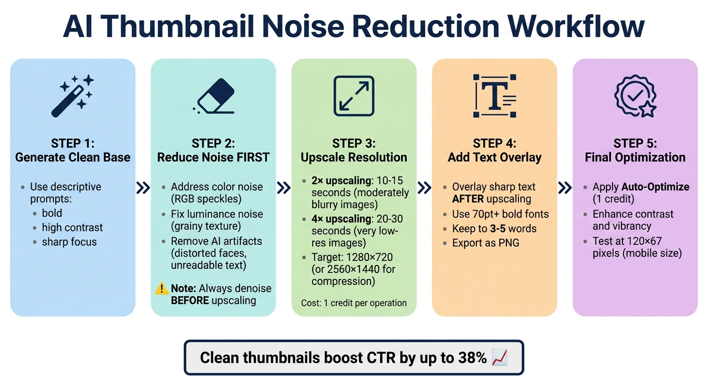AI Thumbnail Noise Reduction Workflow: 5-Step Process