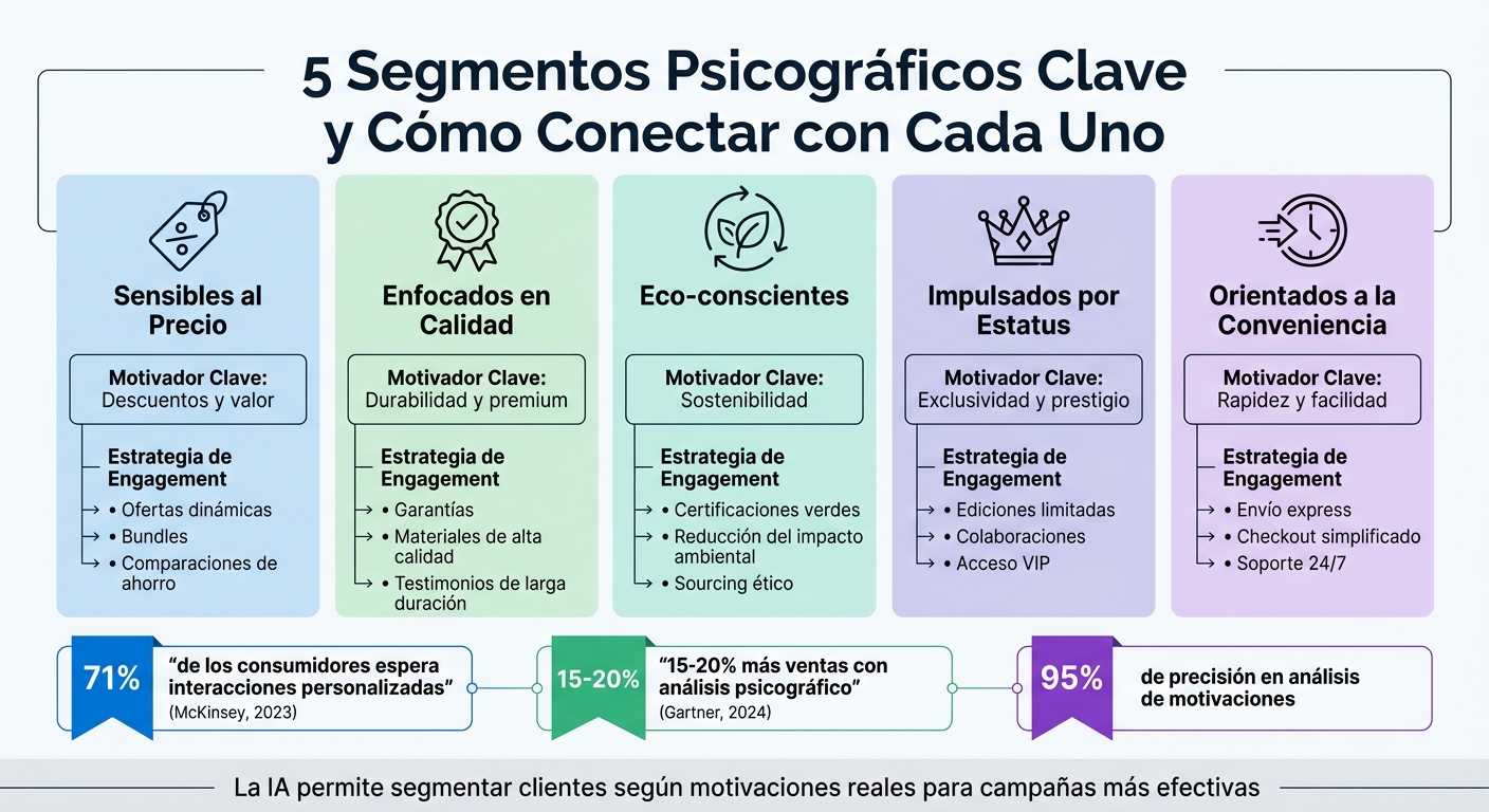 Segmentación psicográfica: estrategias de engagement por tipo de cliente
