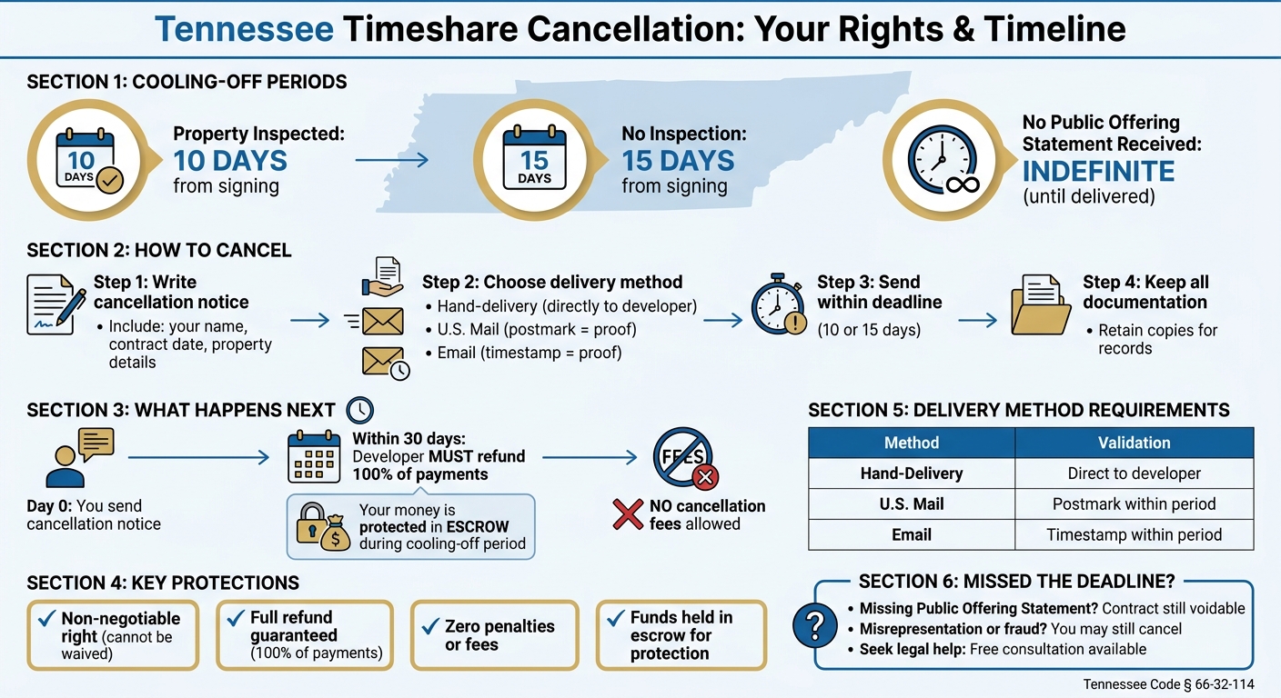 Tennessee Timeshare Cancellation Rights and Timeline Guide