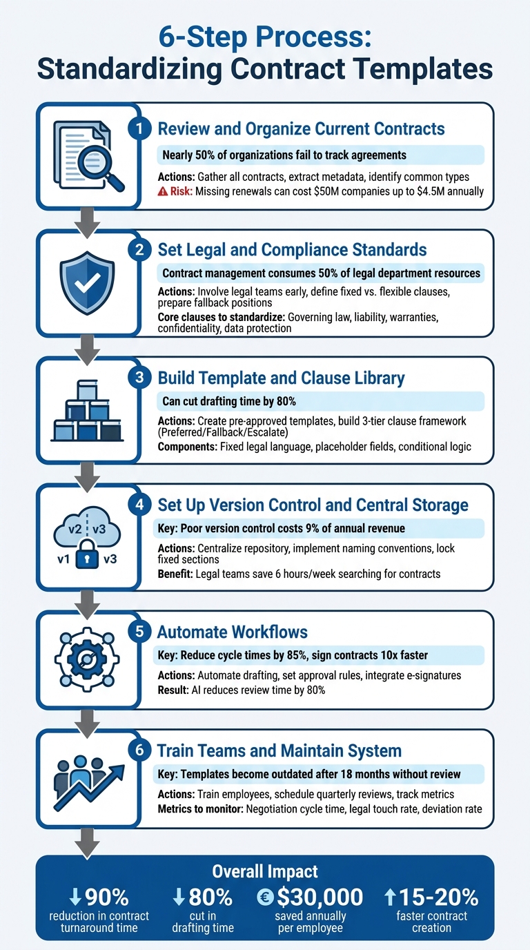 6 Steps to Standardize Contract Templates