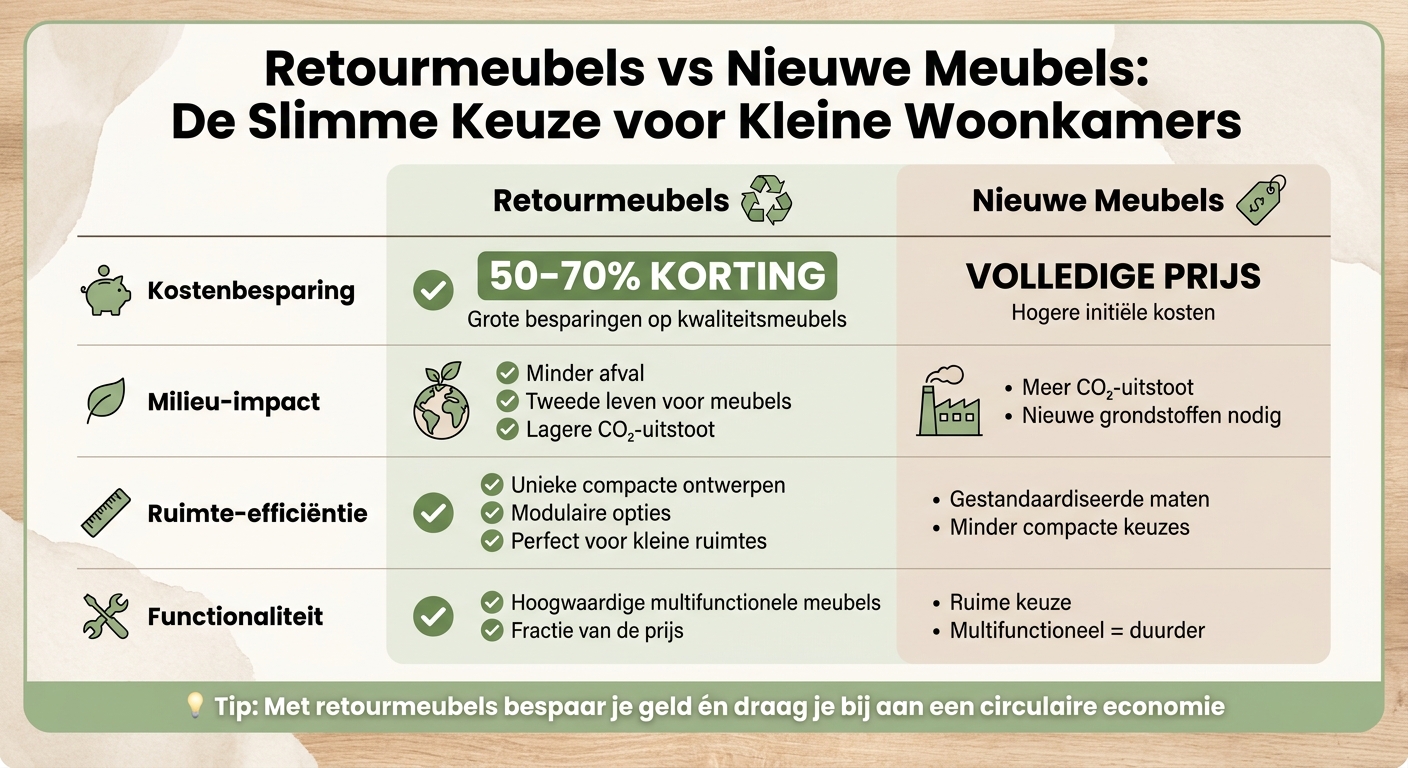 Retourmeubels vs Nieuwe Meubels: Kostenbesparing en Milieu-impact Vergelijking