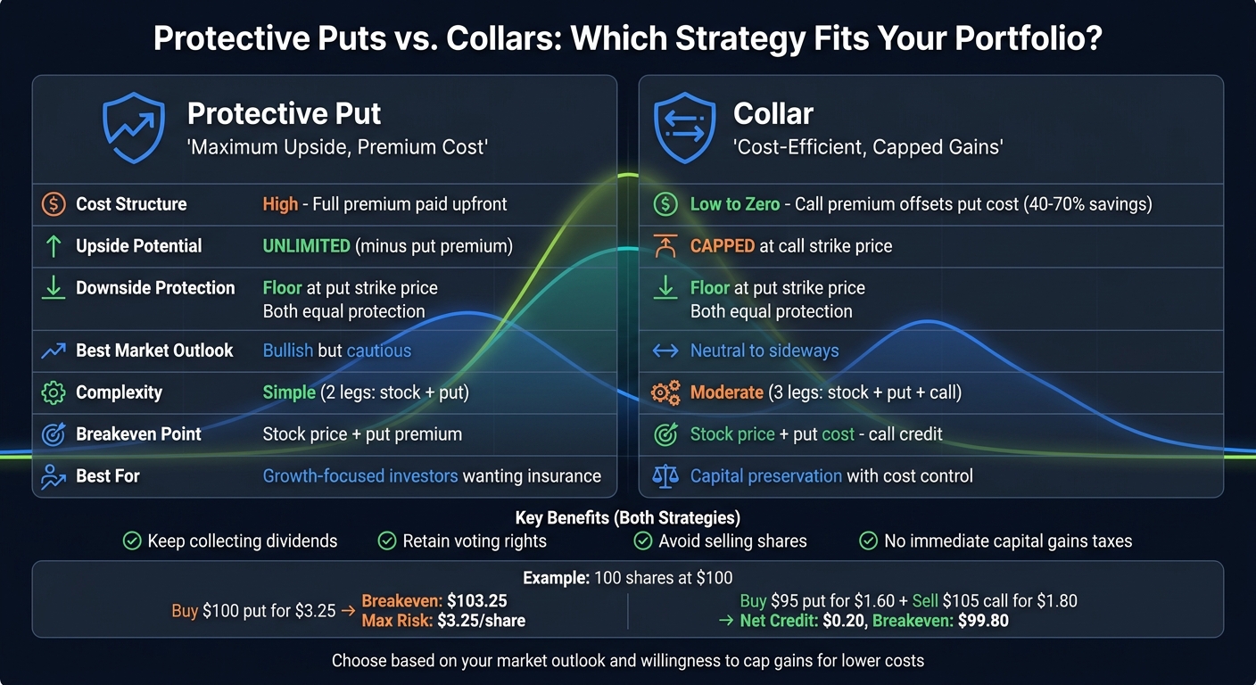 Protective Puts vs Collars: Side-by-Side Strategy Comparison for Dividend Investors