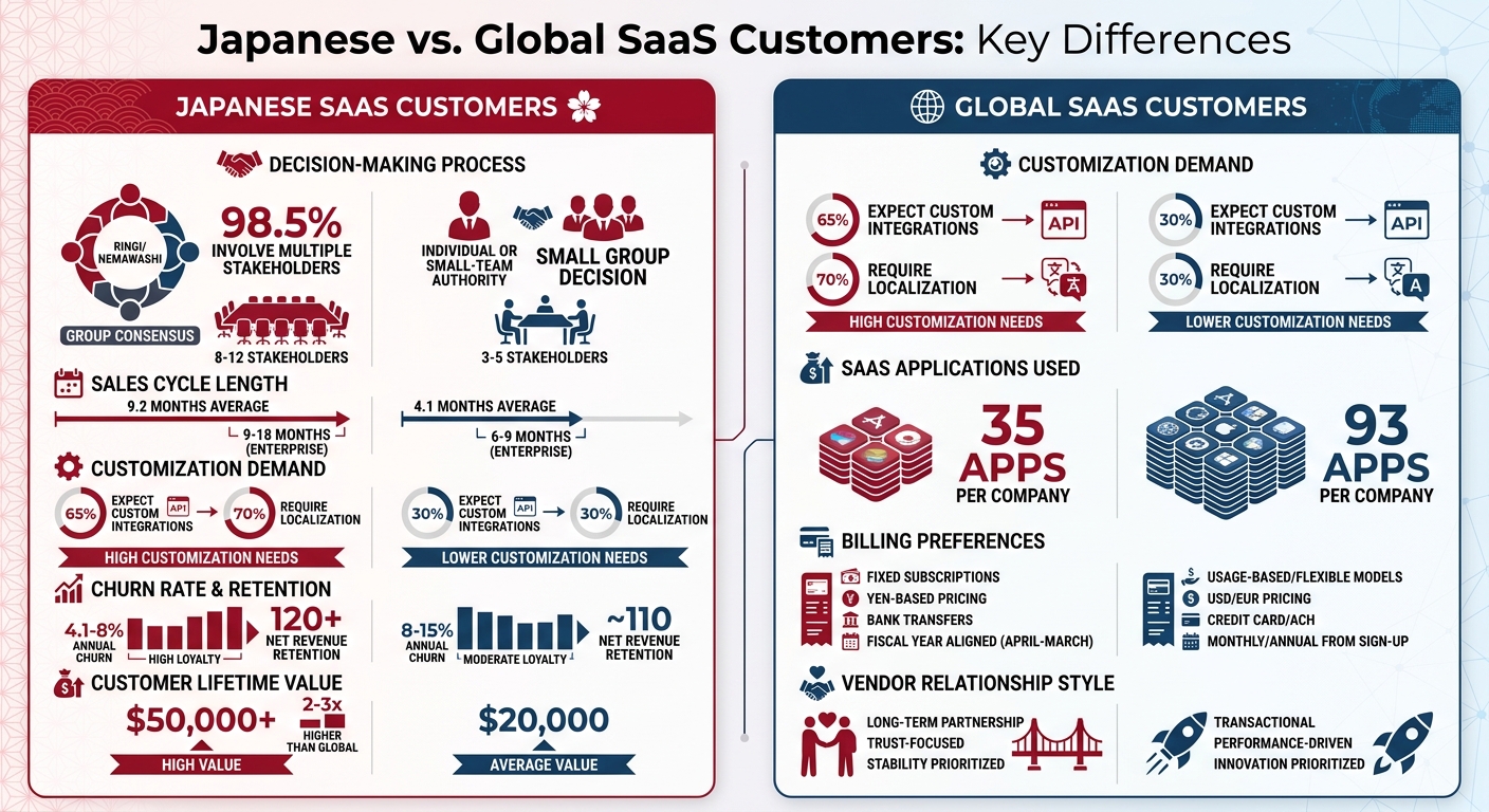 Japanese vs Global SaaS Customers: Key Differences Comparison