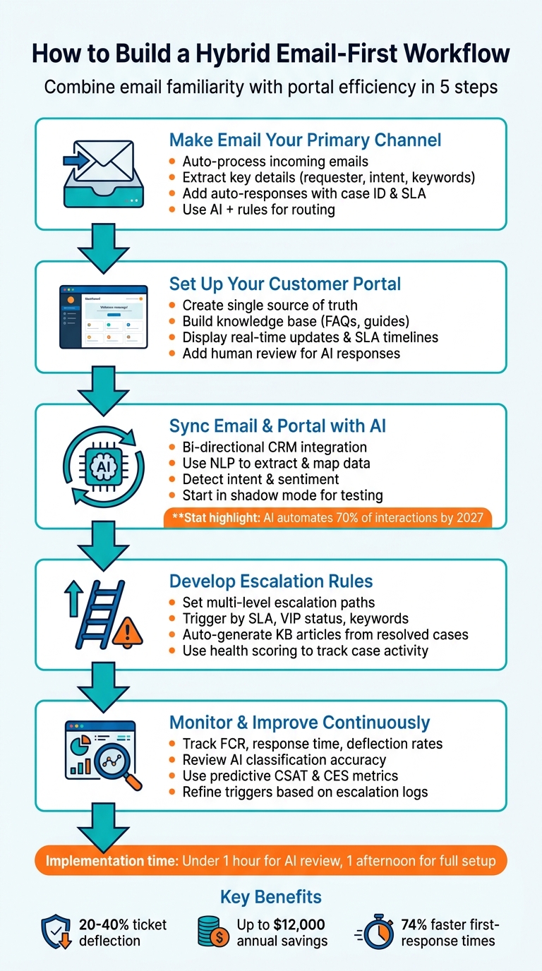 5 Steps to Build a Hybrid Email-First Customer Support Workflow