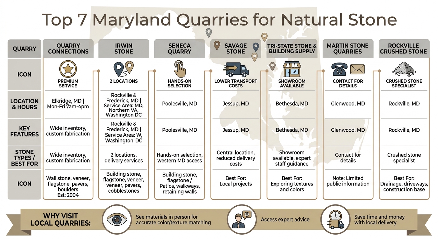 Maryland Natural Stone Quarries Comparison Guide