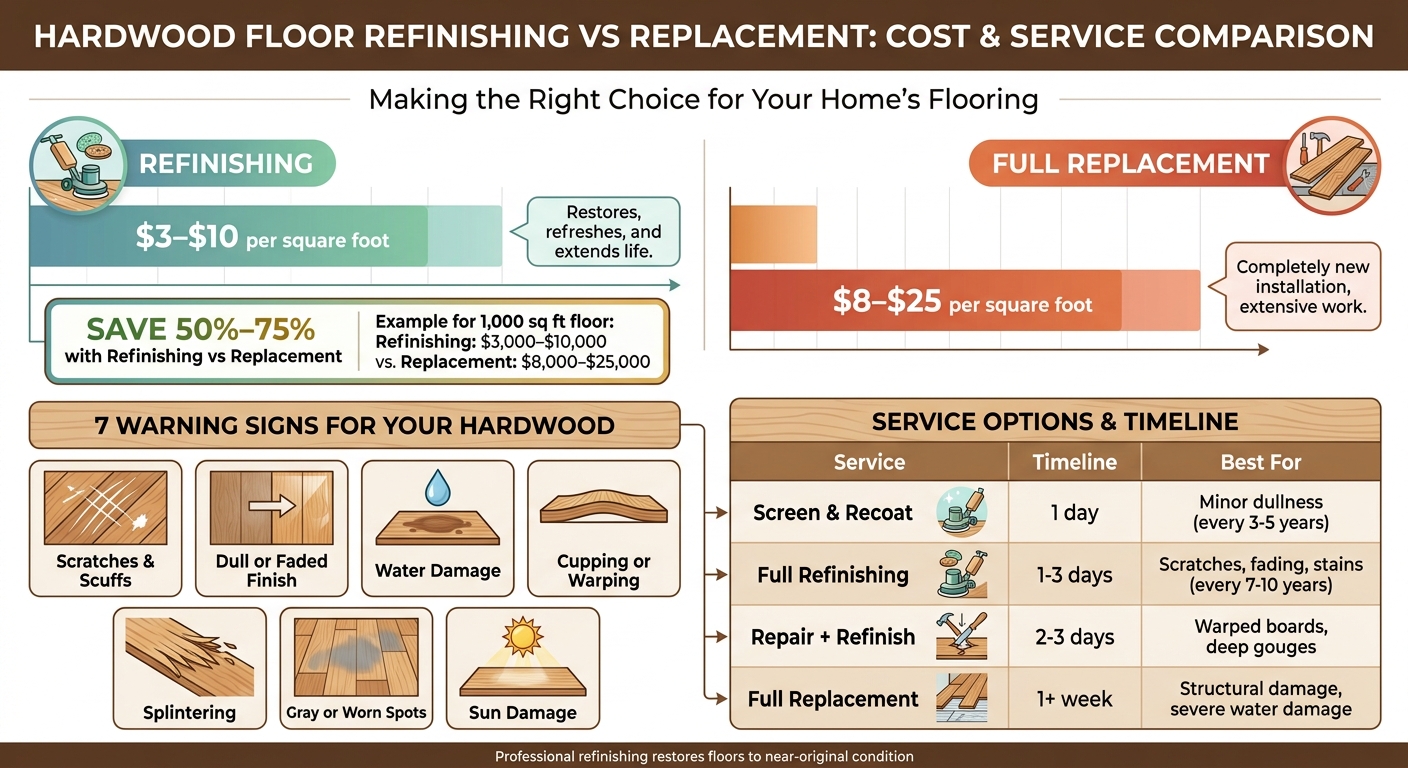 Hardwood Floor Refinishing vs Replacement Cost Comparison