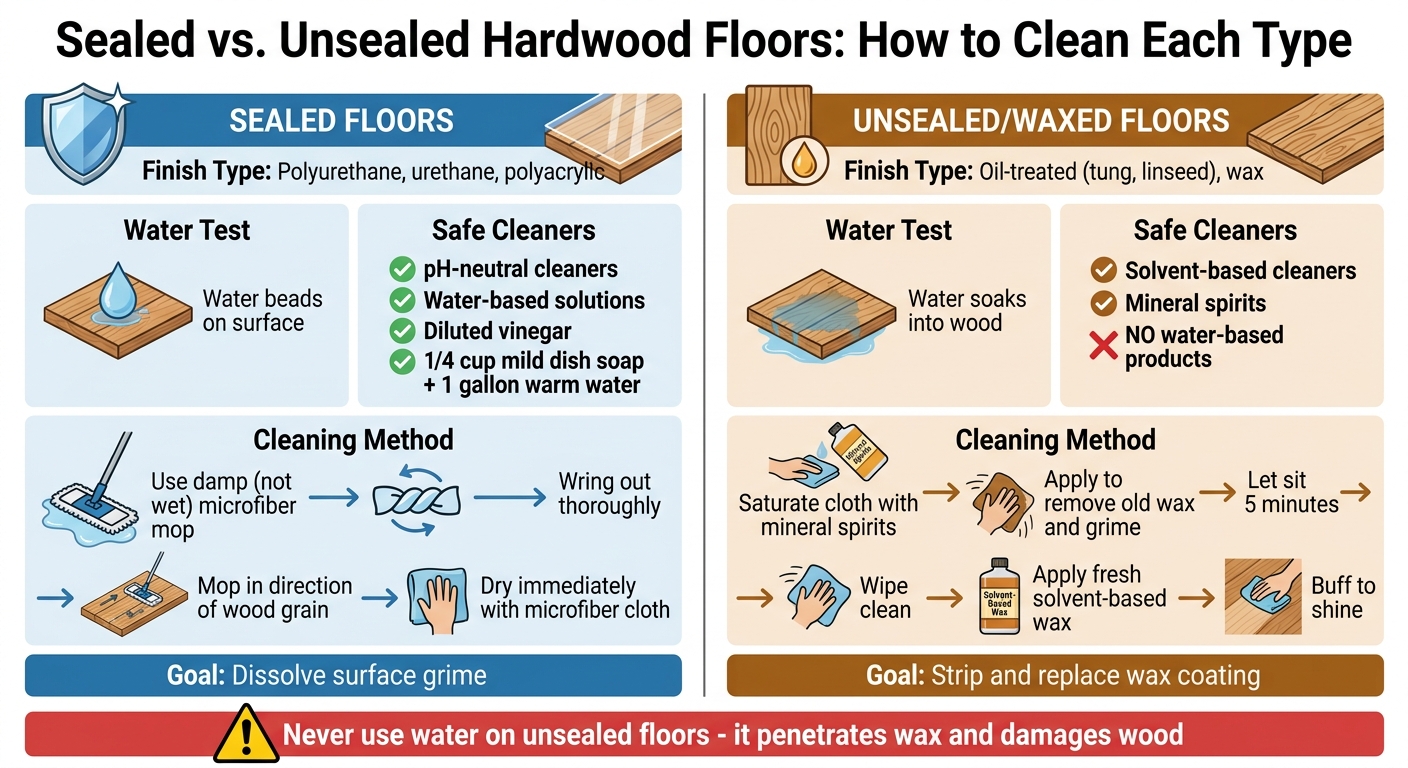 Sealed vs Unsealed Hardwood Floors: Cleaning Methods Comparison