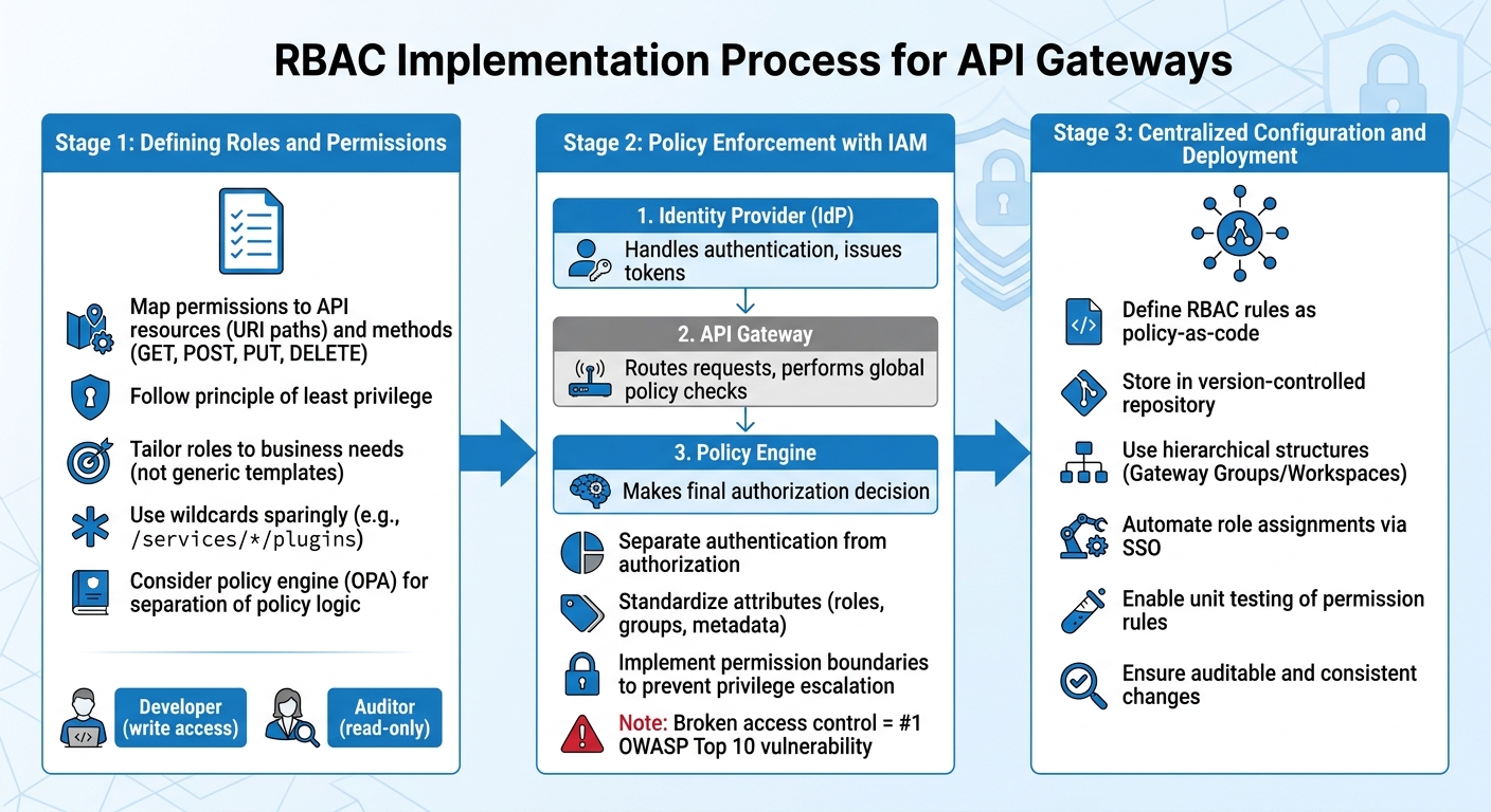 RBAC Implementation Steps for API Gateways