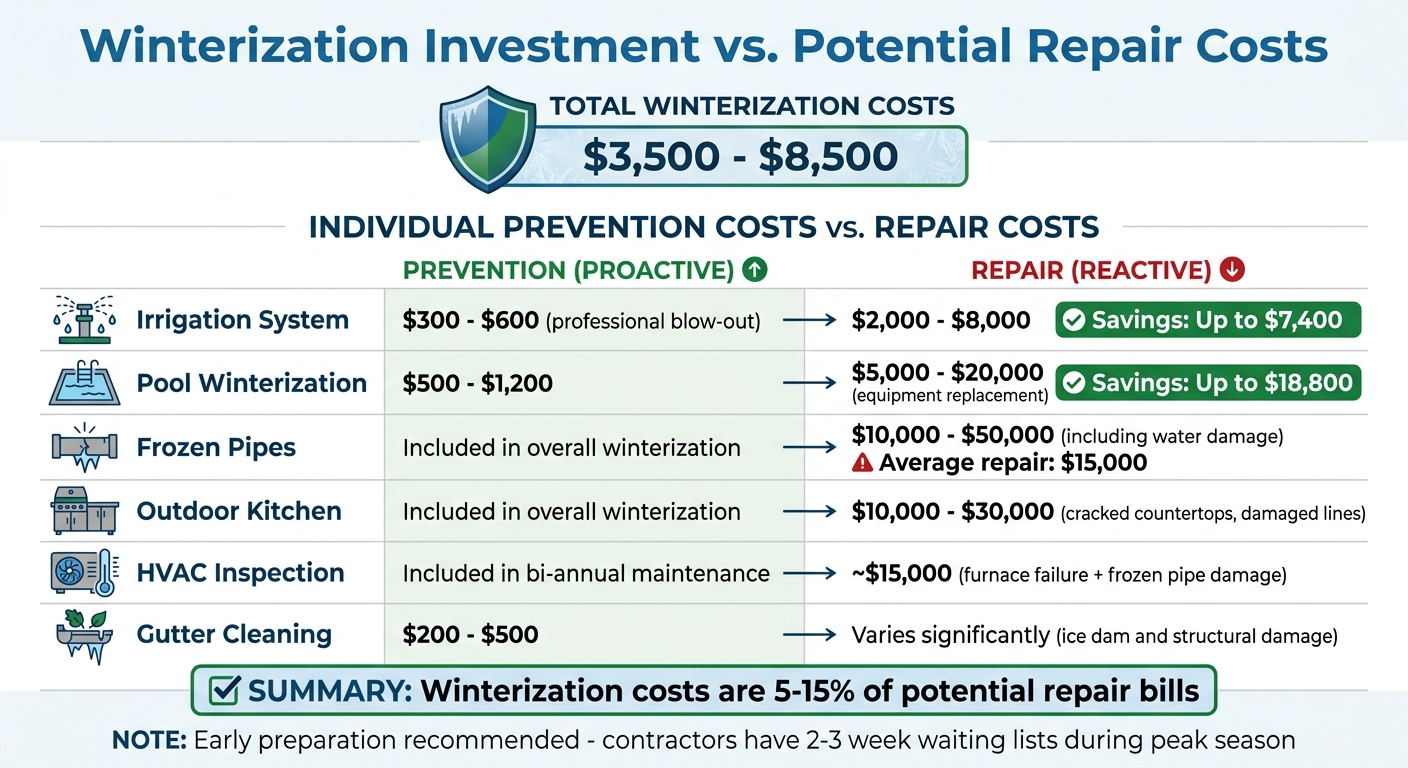 Winterization Costs vs Potential Repair Costs for Luxury Vacation Homes