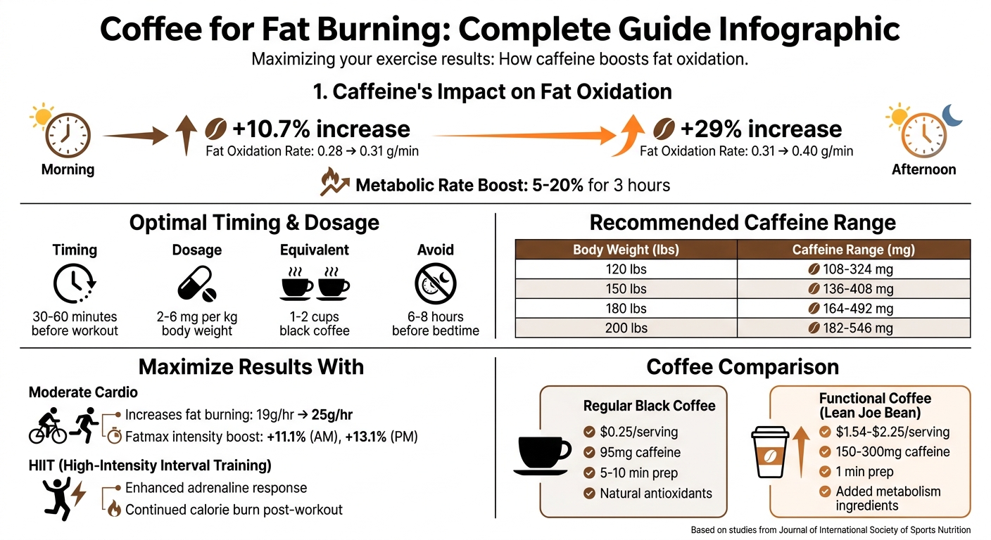 Coffee and Fat Burning: Optimal Timing, Dosage, and Workout Types