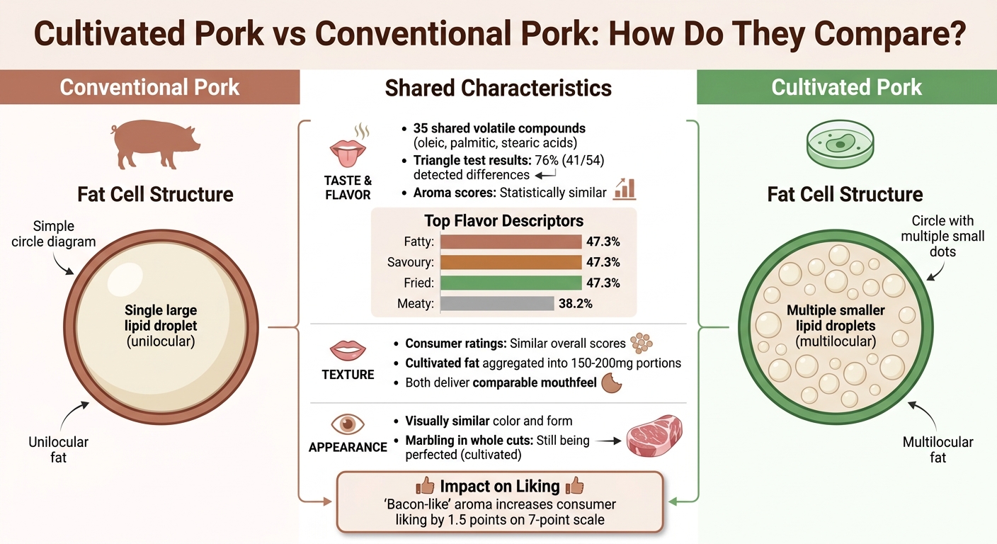 Cultivated Pork vs Conventional Pork: Taste, Texture, and Appearance Comparison