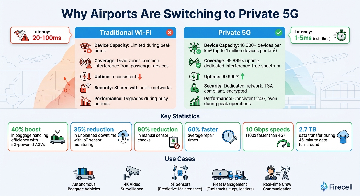 Private 5G vs Traditional Wi-Fi for Airport Ground Support Operations