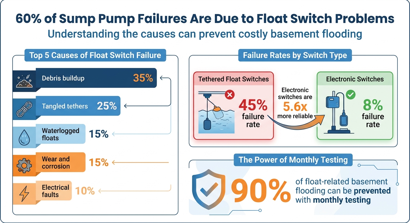 Sump Pump Float Switch Failure Causes and Prevention Statistics