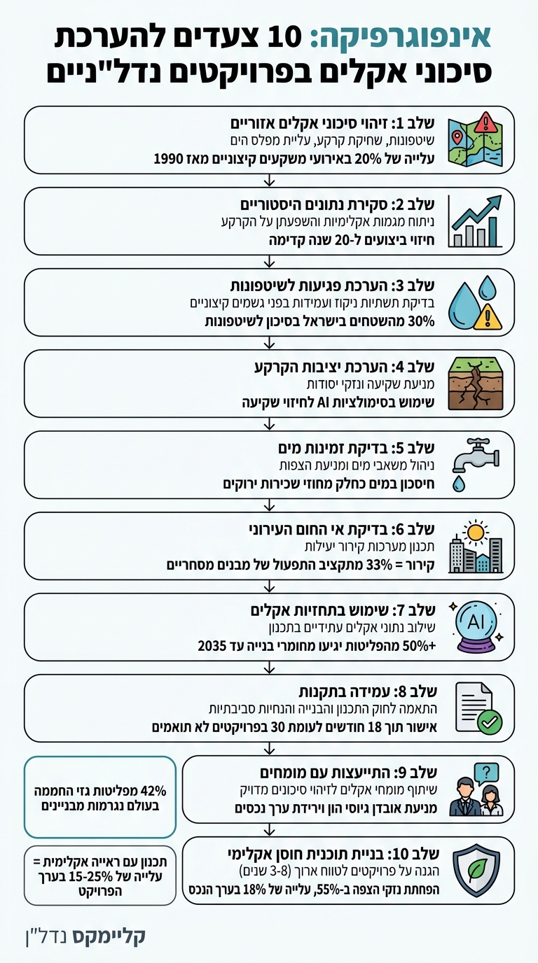 10 שלבים להערכת סיכוני אקלים בפרויקטים נדל