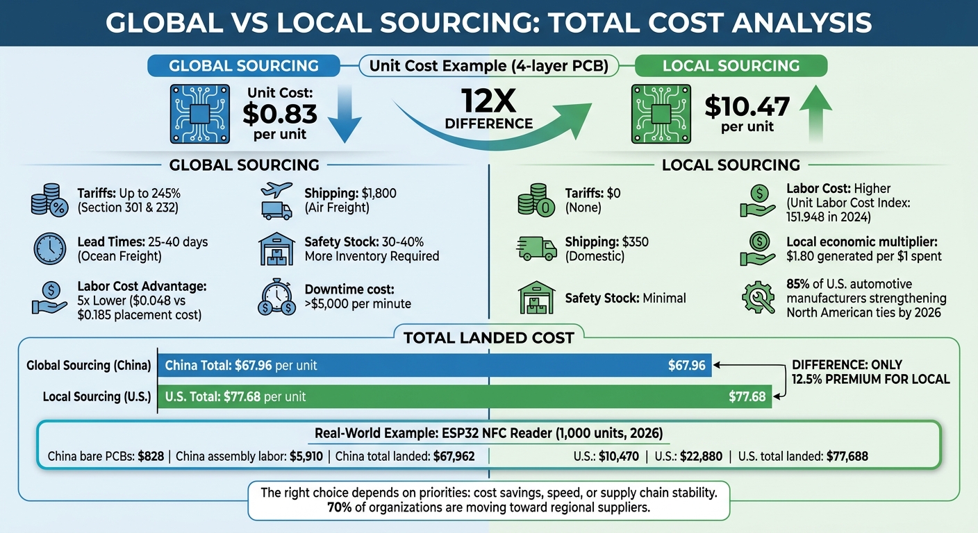 Global vs Local Sourcing Cost Comparison for Electrical Components