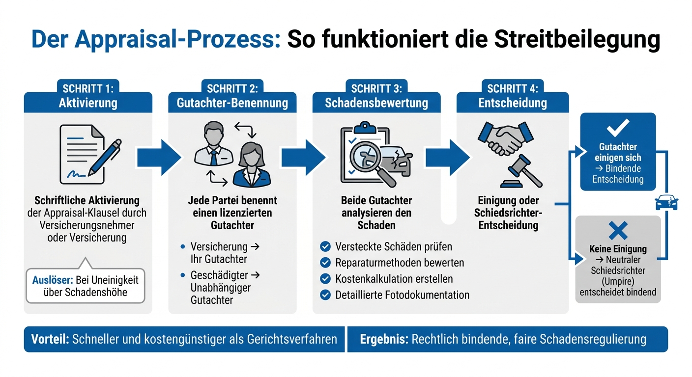 Der Appraisal-Prozess: 4 Schritte zur fairen Schadensregulierung