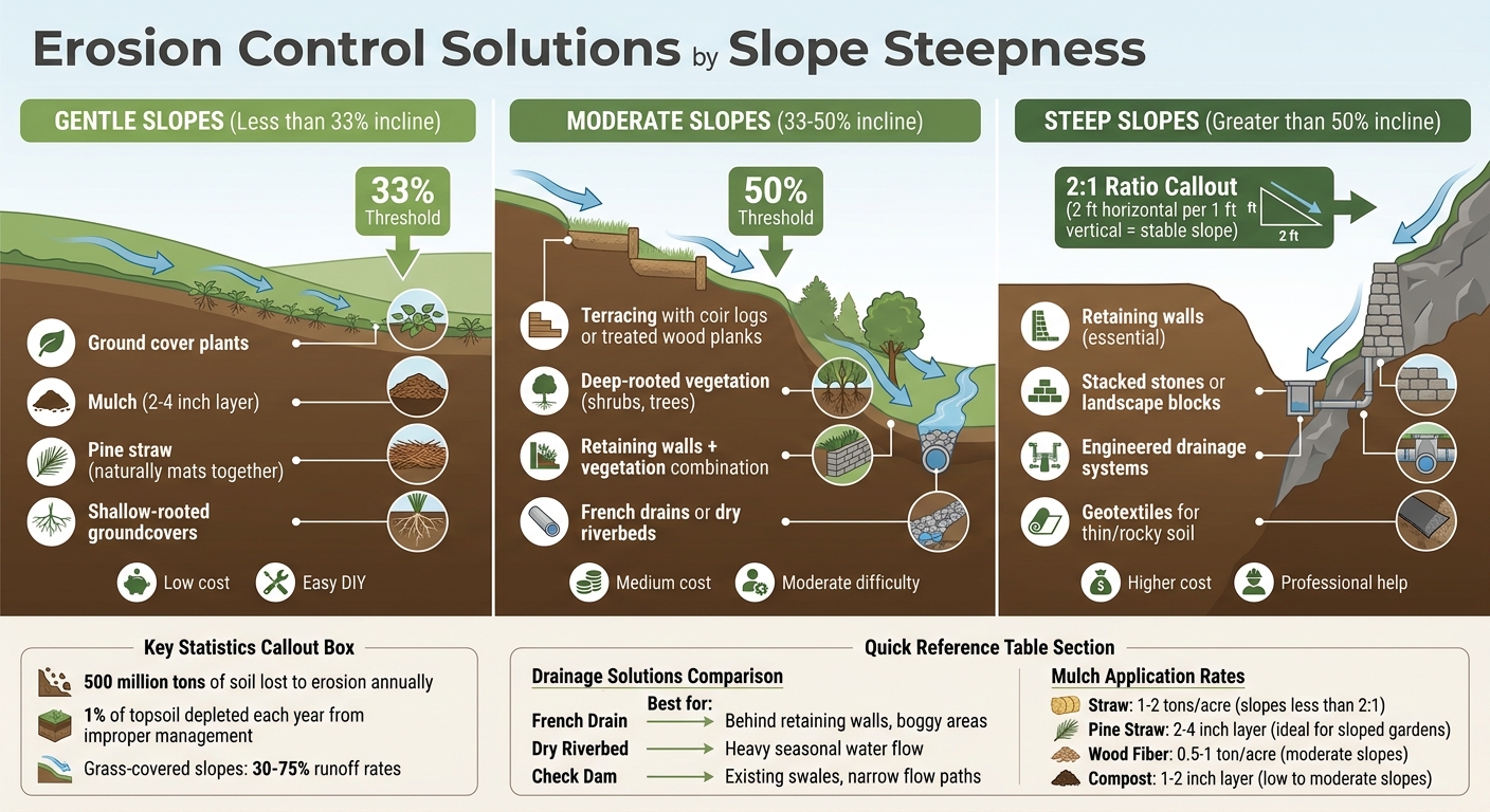 Erosion Control Solutions by Slope Steepness Guide