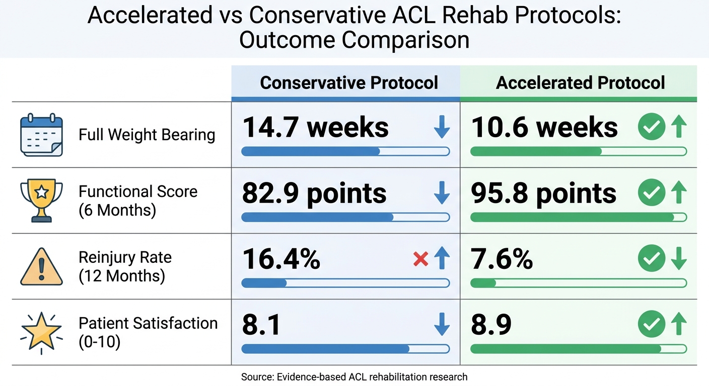 Accelerated vs Conservative ACL Rehab Protocol Outcomes Comparison