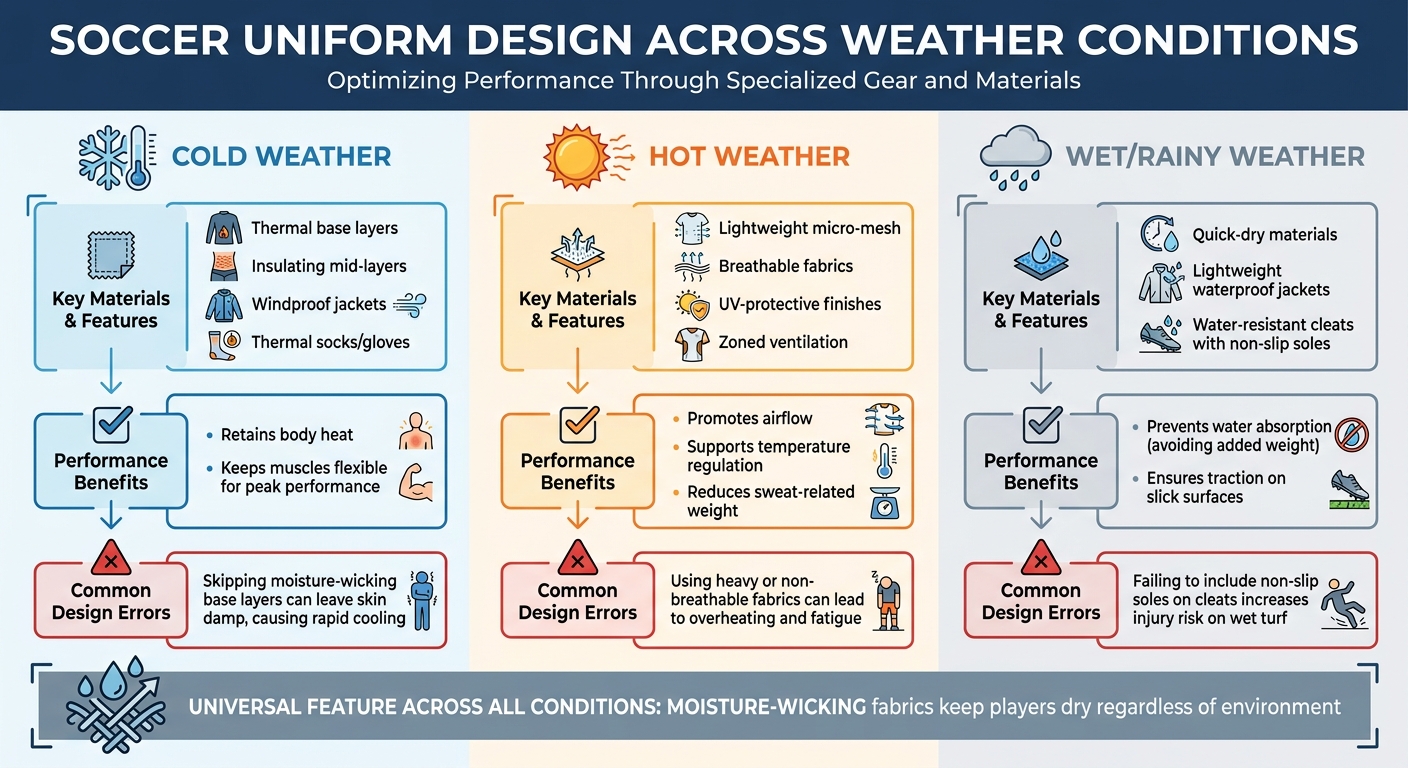 Soccer Uniform Design Features by Weather Condition