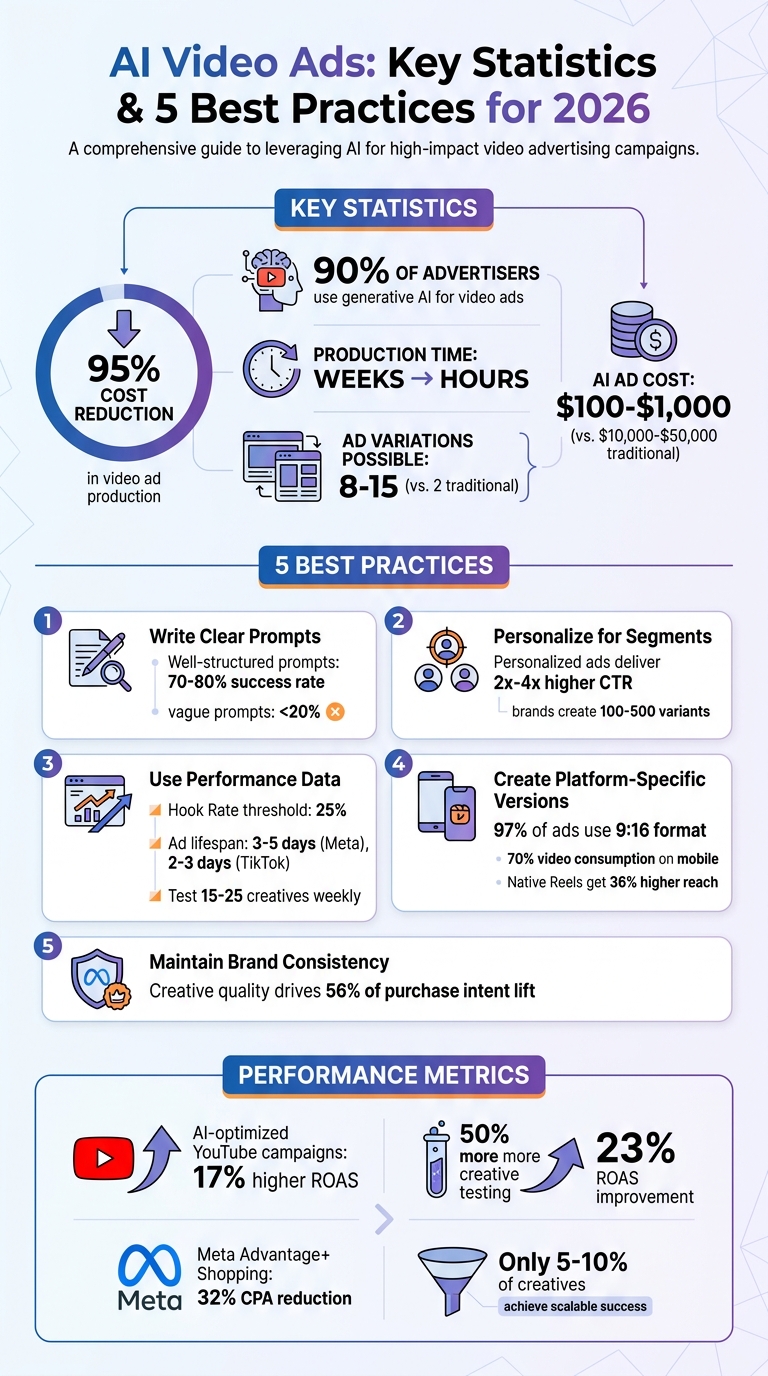 AI Video Ads Statistics and Best Practices for 2026