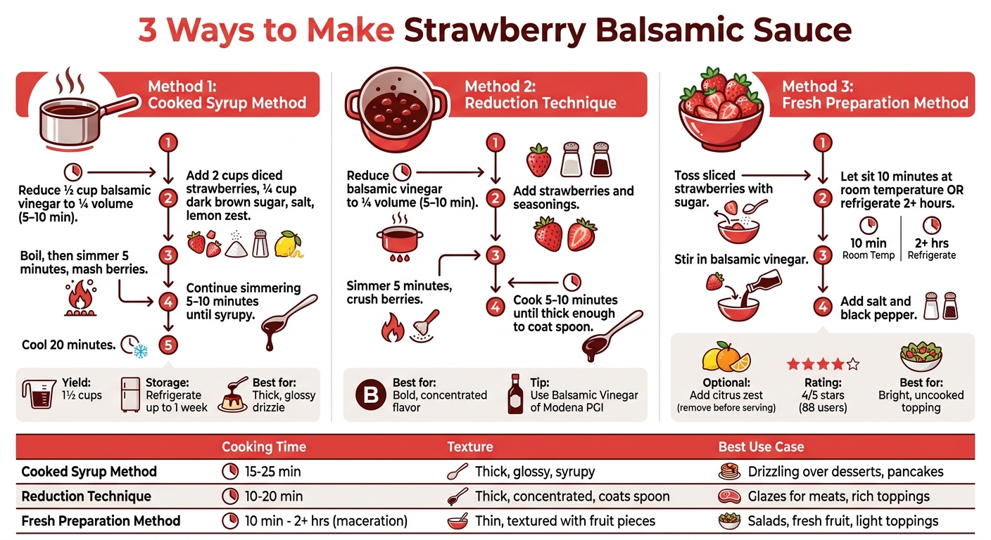 Three Methods to Make Strawberry Balsamic Sauce