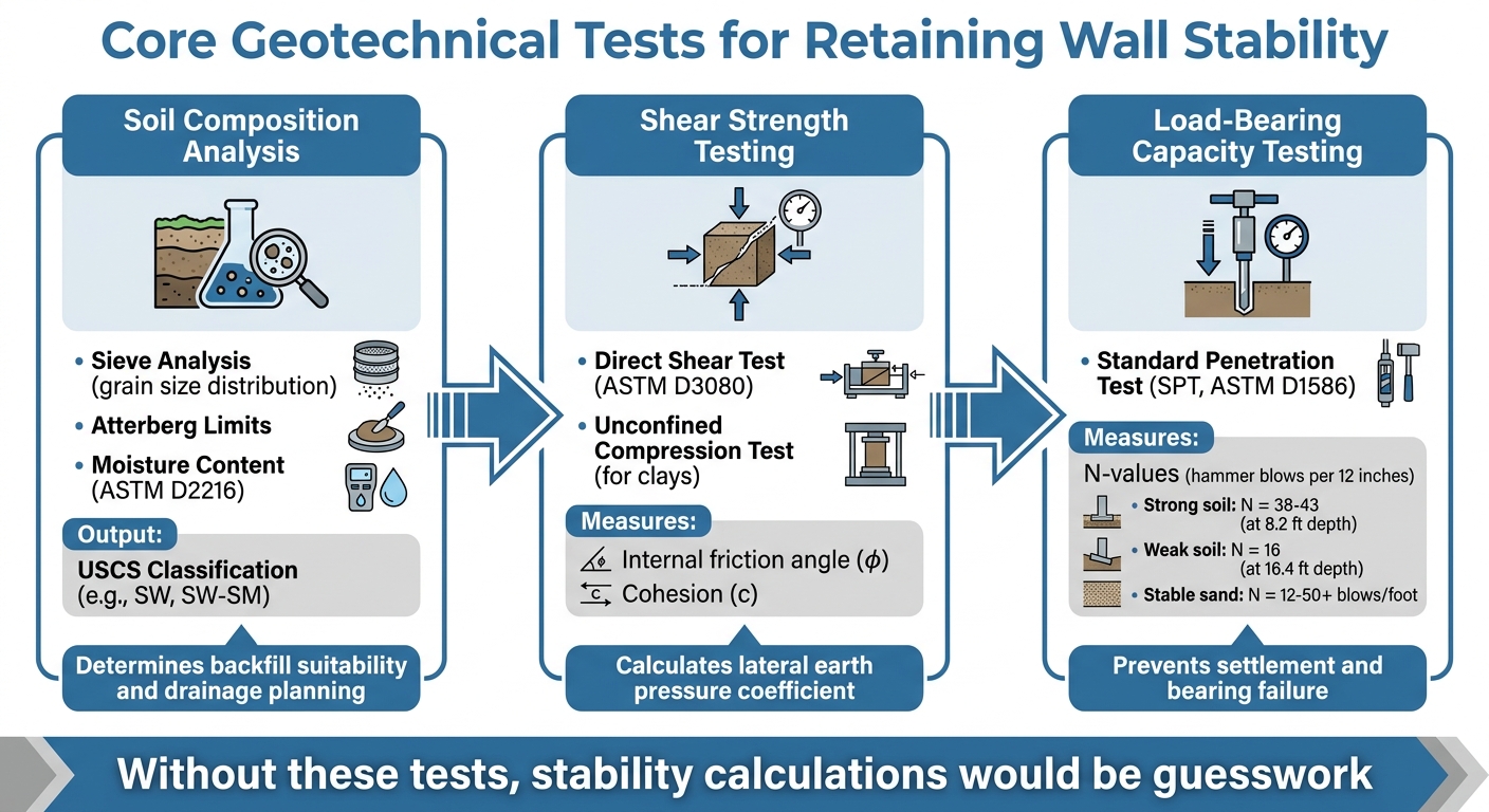 Core Geotechnical Tests for Retaining Wall Stability